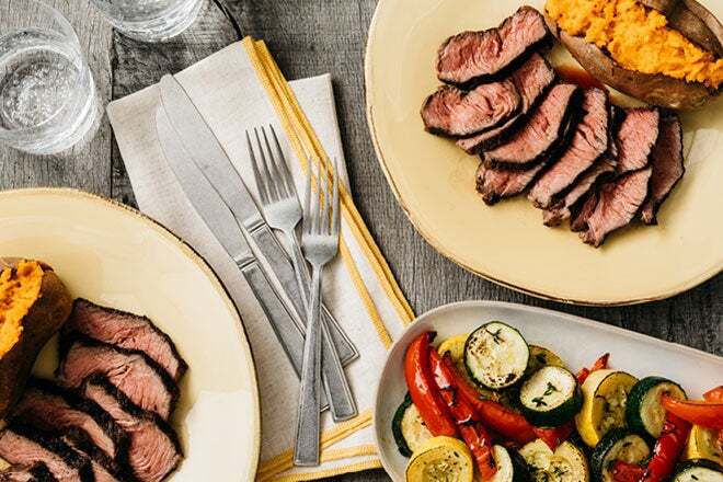 Grilled Boneless Shoulder Steak with Tangy Marinade